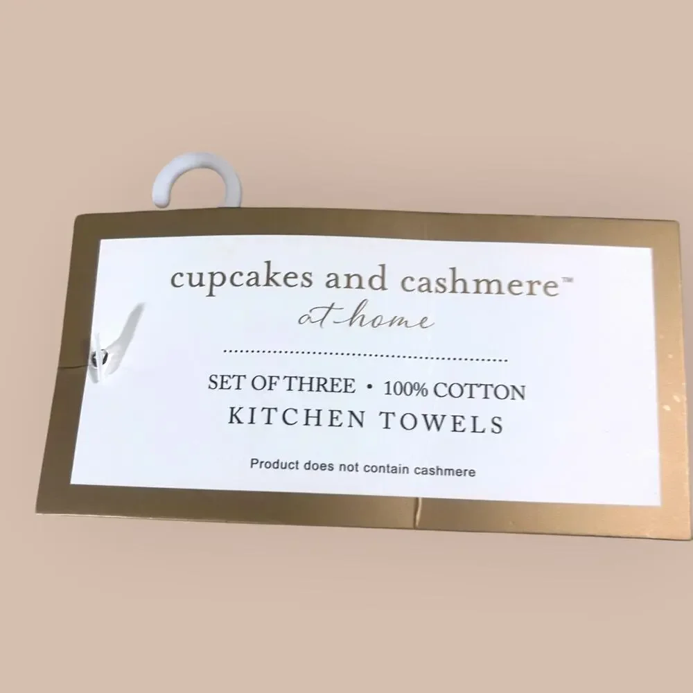 Cupcakes and Cashmere Set of 3 Fall/Harvest Pumpkin Kitchen Towels NWT